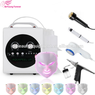 2018 Newest product 5 in 1 water dermabrasion oxygen facial machine with ultrasound + cold hammer and led mask